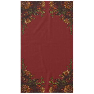 Rustikale Orange Red Fall Elegante Gotische Hochze Tischdecke