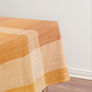 Rustikale Orangefarbene Herbstfälle Karierte Tarta Tischdecke