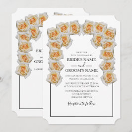Rustikale Orangefarbene Rose Hochzeiten Einladunge Einladung