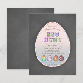 Rustikale Ostereierjagd Party Khalk Einladung
