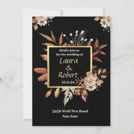 Rustikale Outdoor-Herbst-Blume einladen Einladung