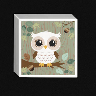 Rustikale Owl Woodland Forest Baby Dusche Serviette