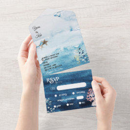 Rustikale Ozeanauswahl UAWG Wedding All in One I Einladung