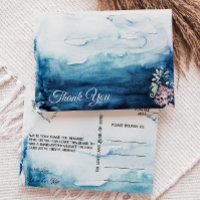 Rustikale Ozeanhochzeit Vielen Dank Postkarte