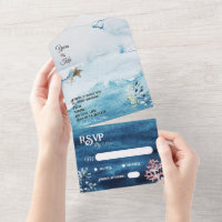 Rustikale Ozeanreaktion durch Hochzeit