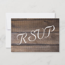 Rustikale Palettenhochzeit aus Holz - UAWG RSVP Karte