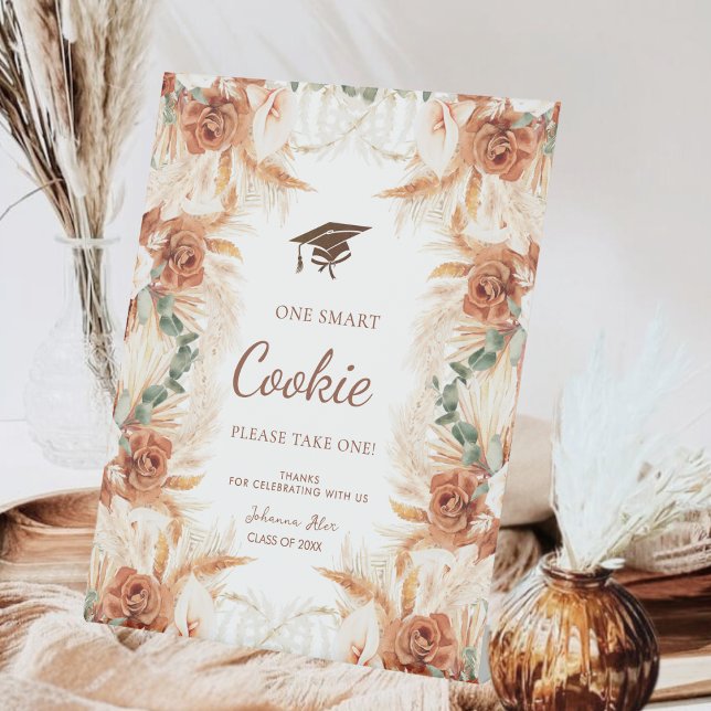 Rustikale Pampas Grass Smart Cookie Abschluss Tabl Sockelschild (Von Creator hochgeladen)