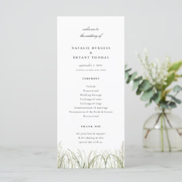 Rustikale Pampas Grass Wedding Programm