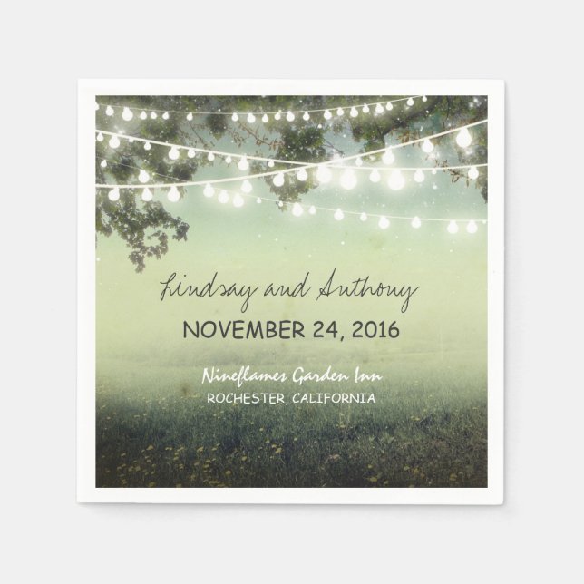 Rustikale Papierservietten (Vorderseite)