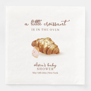 Rustikale Pariser Bäckerei Konditorei Croissant Ba Serviette