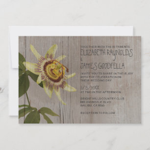 Rustikale Passion Blume Hochzeitseinladungen Einladung