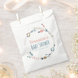 Rustikale Pastel Botanische Babydusche Geschenktütchen