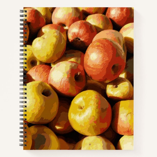 Rustikale Pastel farbiger Fall Apple Notizbuch (Vorderseite)