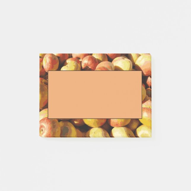 Rustikale Pastel farbiger Fall Apple Post-it Klebezettel (Vorderseite)