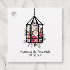 Rustikale Pastel Floral Terrarium Garden Wedding Geschenkanhänger