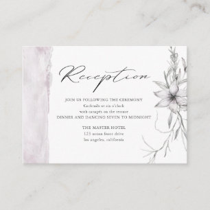 rustikale Pastell Botanics Hochzeitskarte Begleitkarte