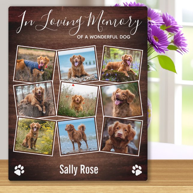 Rustikale Paw-Prints in einem Gedächtnisgedächtnis Fotoplatte (Von Creator hochgeladen)