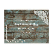 Rustikale Pearls & Lace Wedding RSVP
