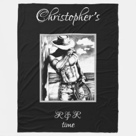 Rustikale Personalisierte Bezeichnung Western Kuns Fleecedecke