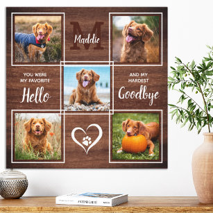 Rustikale Personalisierte Haustier-Gedenkfotografi Leinwanddruck