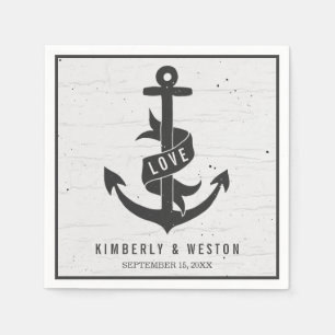 Rustikale Personalisierte Hochzeit Napkins Serviette