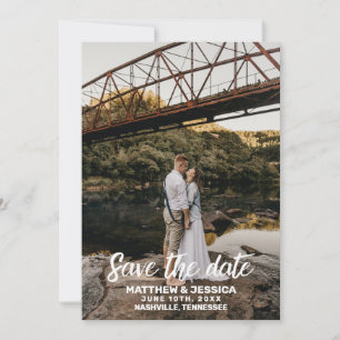 Rustikale Personalisierte Hochzeit rettet das Datu Save The Date