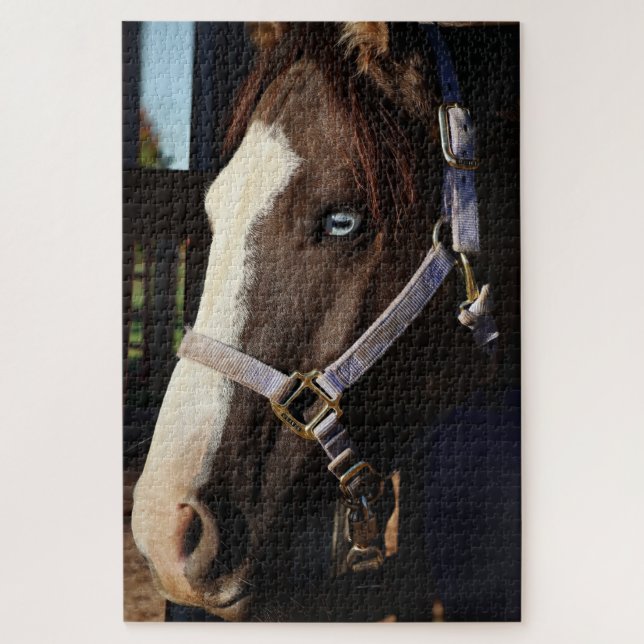 Rustikale Pferdefotografie-Puzzle - Originalfoto Puzzle (Vertikal)