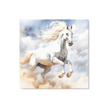 Rustikale Pferdekunst: Ein Feld der Freude Wasserf