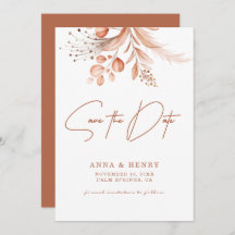 Rustikale Pfirsichbraun Blätter Hochzeit