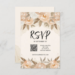 Rustikale Pfirsichhochzeit RSVP Karte