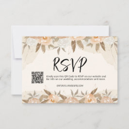 Rustikale Pfirsichhochzeit RSVP Karte