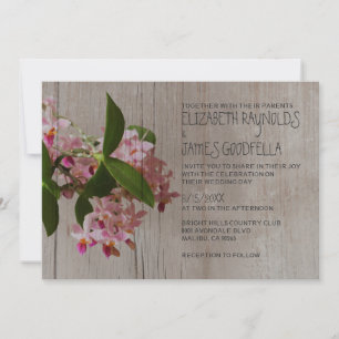 Rustikale Phalaenopsis Orchid Wedding Einladungen