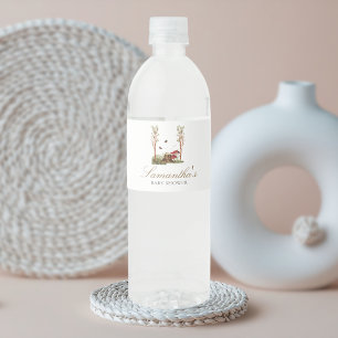 Rustikale Pilz-Wald-Baby-Party Wasserflaschenetikett