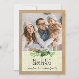 Rustikale Pine and Kraft Weihnachten mit Ihrem Fot