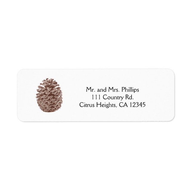 Rustikale Pine Cone Elegante Einfache Hochzeit (Vorne)