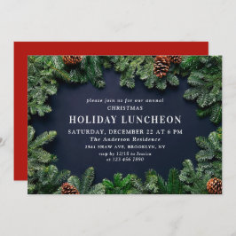Rustikale Pine Cones Branch HOLIDAY LUNCHEON Einladung