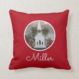 Rustikale Pine Cones Red Personalisiert  Kissen