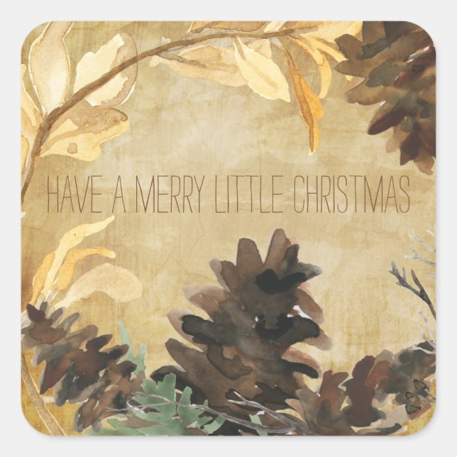 Rustikale Pine Cones Stickers (Vorderseite)