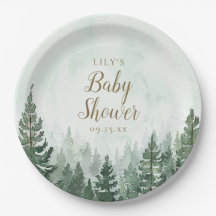 Rustikale Pine Tree Forest Baby Dusche