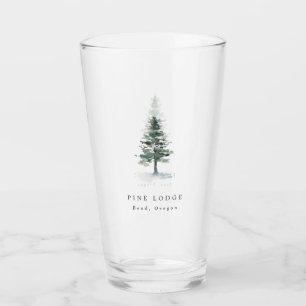 Rustikale Pine Tree Motel Business Guest Glas
