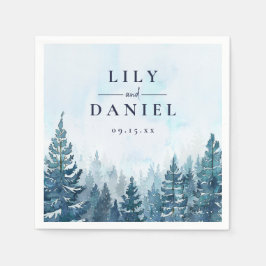 Rustikale Pine Tree Winter Forest Wedding Serviette