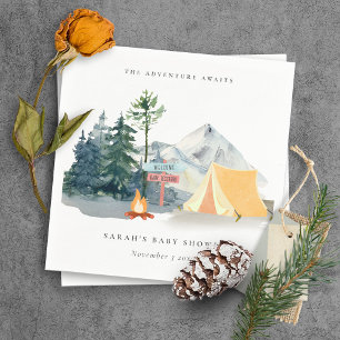 Rustikale Pine Woods Camping Mountain Baby Dusche Serviette