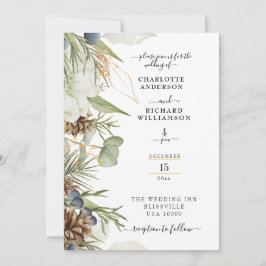 Rustikale Pinecone Grünbucht Einladung