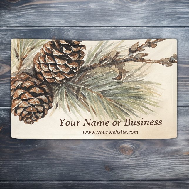 Rustikale Pinecones | Woodland Pine Cone Business Banner (Rustic Pinecones  Woodland Pine Cone Business Banner)