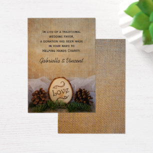 Rustikale Pines Woodland Wedding Wohltätigkeit Gef