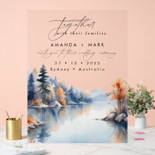 Rustikale Pinienbäume Acrylschild