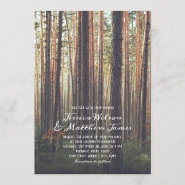 Rustikale Pinienbäume fallen Country Wedding Einladung