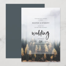 Rustikale Pinienbäume fallen Wälder Hochzeit