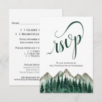 Rustikale Pinienbäume und Berge Hochzeiten