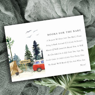 Rustikale Pinienwaldbücher für Babydusche Begleitkarte